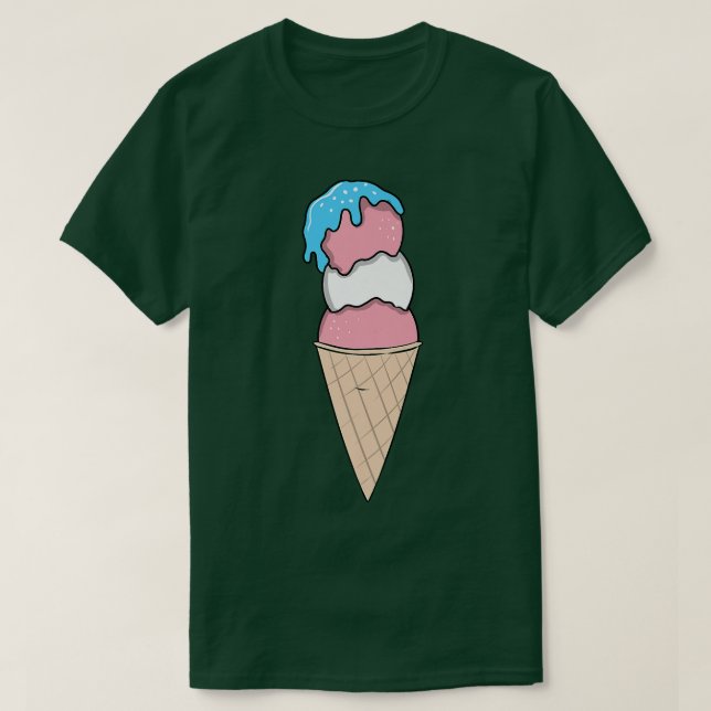 TransPridet Transgender Ice Cream Trans  T Shirt (Design framsida)
