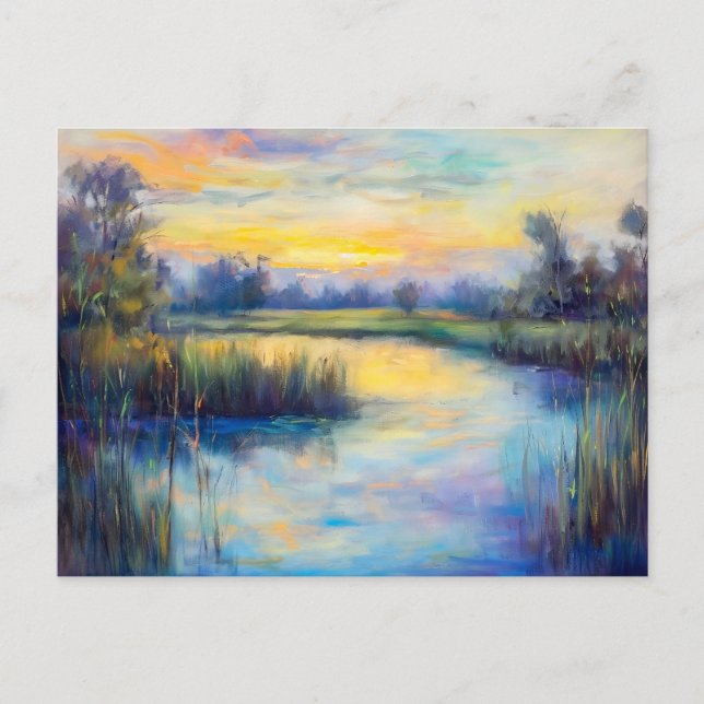 Transquil Havel Havelland River i Dusk Helg Vykort (Framsida)