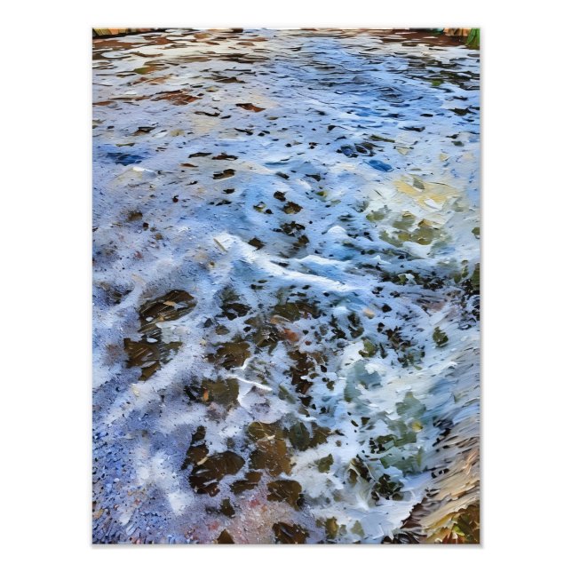 Transquil River Yta med konstnärligt uttag Fototryck (Framsidan)