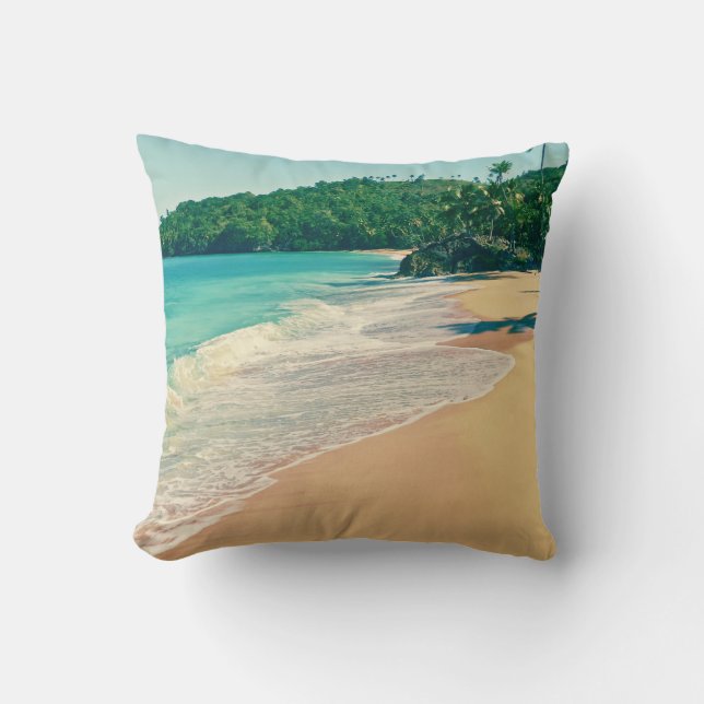 Transquil Tropical Island Beach Kudde (Framsida)