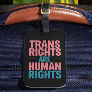 Transrättigheter Är Mänskliga Rättigheter Transper Bagagebricka