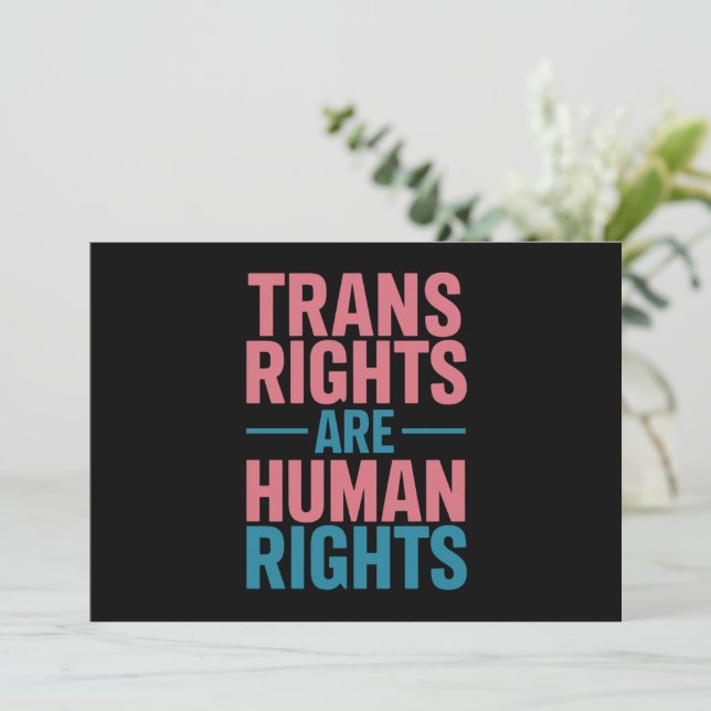 Transrättigheter Är Mänskliga Rättigheter Transper Inbjudningar (Stående Fram)