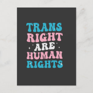 Transrättigheter är mänskliga rättigheter Transper Meddelande Vykort