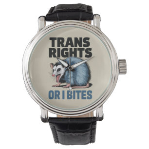 Transrättigheter eller jag bits gay rolig lgbtq-pr armbandsur