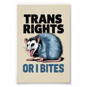 Transrättigheter eller jag bits gay rolig lgbtq Pr Fototryck