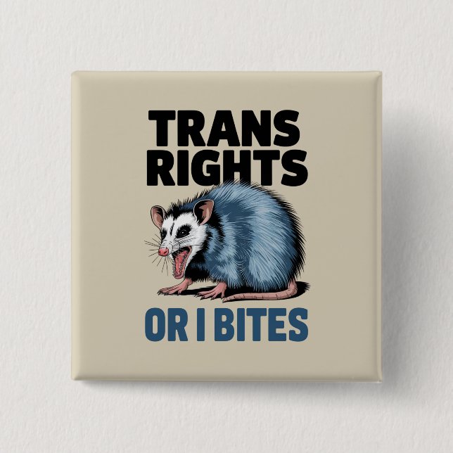 Transrättigheter eller jag bits gay rolig lgbtq-pr knapp (Framsida)