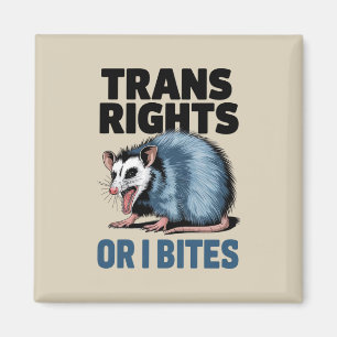 Transrättigheter eller jag bits gay rolig lgbtq-pr magnet