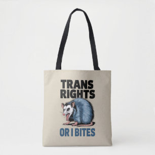 Transrättigheter eller jag bits gay rolig lgbtq-pr tygkasse