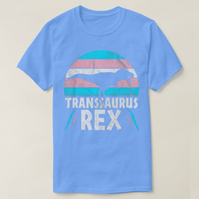 Transsaurus Rex Trans Dinosaur Transexual Flagga D T Shirt (Design framsida)