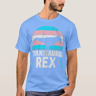 Transsaurus Rex Trans Dinosaur Transexual Flagga D T Shirt