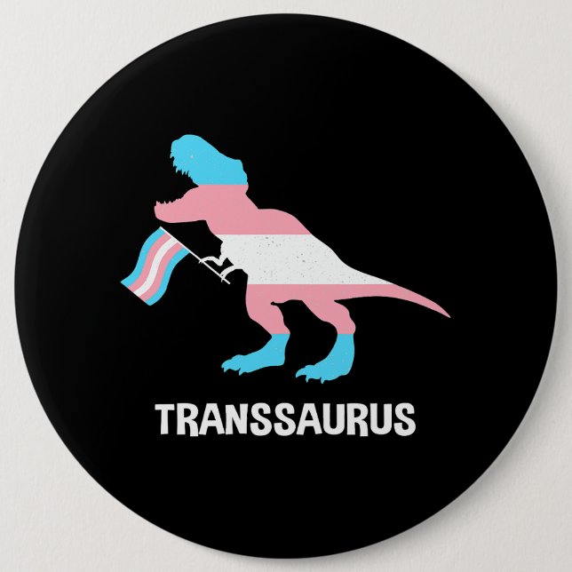 Transsaurus Transgender TRex Dinosaur HGBTQ Trans Knapp (Framsida)
