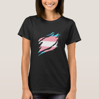 Transsexuell flagga halv transgendervintageflagga  t shirt