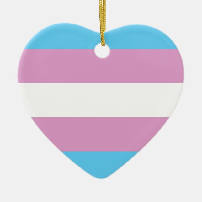 Transsexuell Pride Julgransprydnad Keramik (Framsidan)