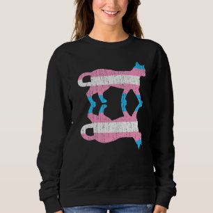 Transsexuellt Pride av animaliska katt i transsexu T Shirt