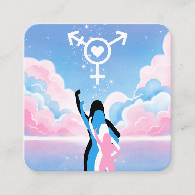 Transsignalen Fyrkantigt Visitkort (Framsida)