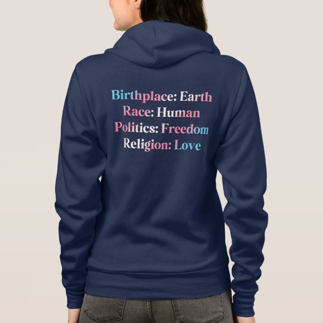 Transstolthet - Födelseplats: Jorden. Ras: Människ T Shirt (Baksida)