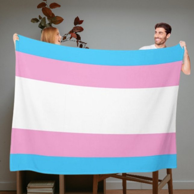 Transstolthet Mysig Flanell Fleecefilt (Skapare uppladdad)