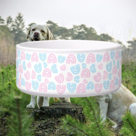Transstolthet Pastell Regnbåge Husdjursskål