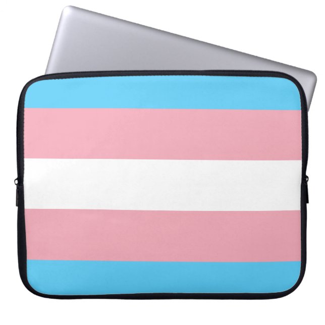 Transstolthetsflagga (Transpersoners stolthetsflag Laptop Fodral (Framsidan)