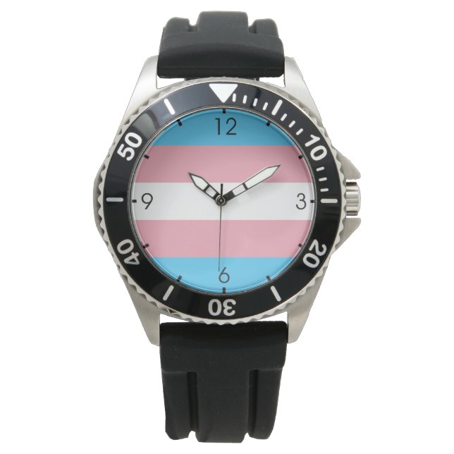 Transstolthetsflaggan Armbandsur (Framsida)