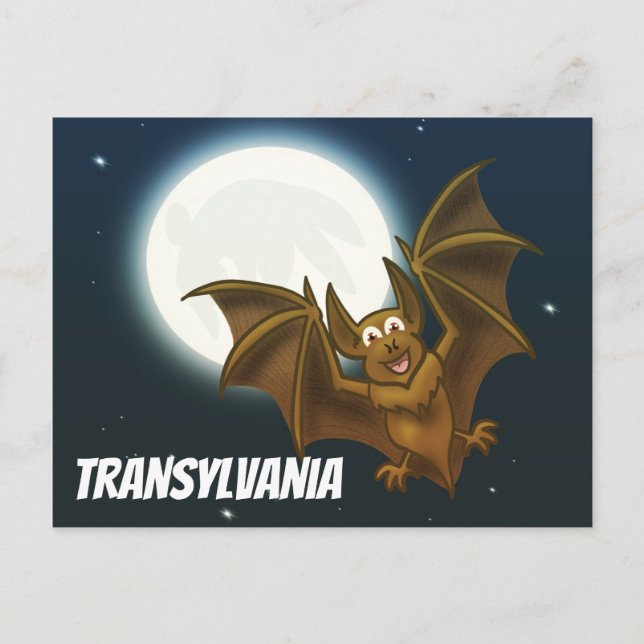 TranssylvaniaFlygande Fladdermus Vykort (Framsida)
