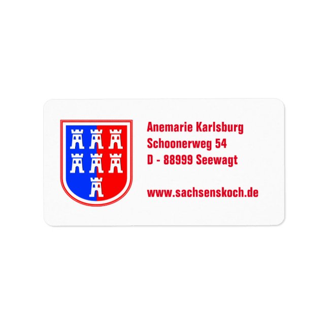Transsylvanien Adressetikett (Framsidan)