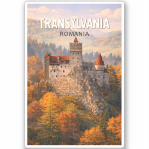 Transsylvanien Rumänien Illustration Resa Konst Vi Klistermärken