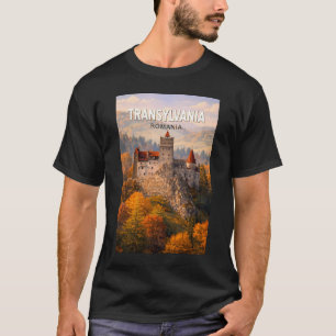 Transsylvanien Rumänien Illustration Resa Konst Vi T Shirt