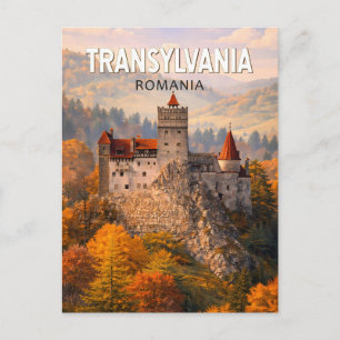 Transsylvanien Rumänien Illustration Resa Konst Vi Vykort