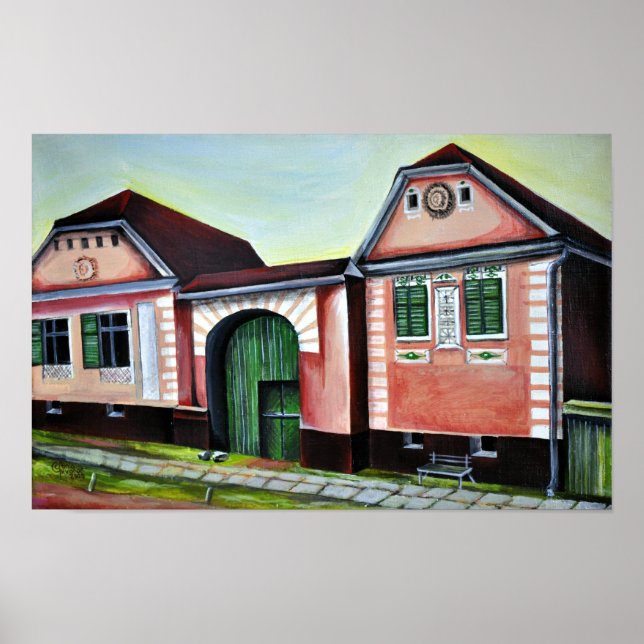 Transsylvanien, Rumänien, vattenfärgstryck Poster (Framsidan)