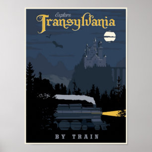 Transsylvanien via Tåg-reseaffisch Poster