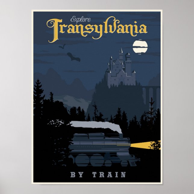 Transsylvanien via Tåg-reseaffisch Poster (Framsidan)