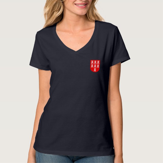 Transsylvaniens vapensköld röd vit t-shirt (Framsida)