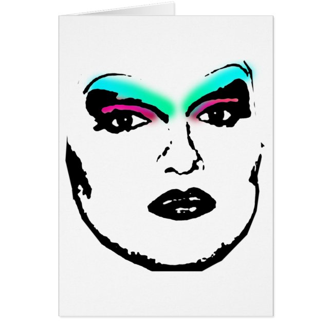 transvestit hälsningskort (Framsidan)