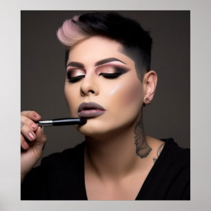 Transwomen avslutar hennes makeup poster