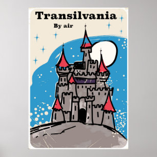 Transylvania Castle vintage resor poster