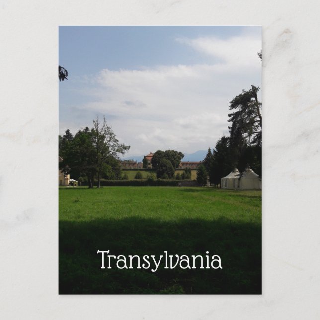 Transylvania liggande med slott vykort (Framsida)