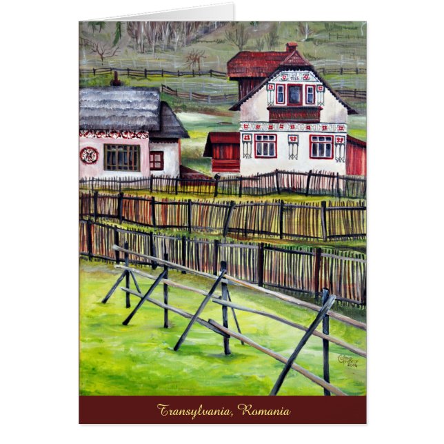 Transylvanien, Rumänien Hälsningskort (Framsidan)