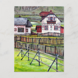 Transylvanien, Rumänien, målat område med bild Vykort