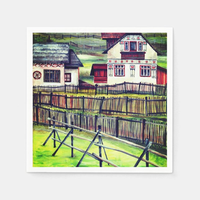 Transylvanien, Rumänien Pappersservett (Framsidan)