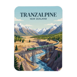 TranzAlpine (Södra alperna) Nya Zeeland Magnet