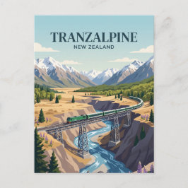 TranzAlpine (Södra alperna) Nya Zeeland Vykort