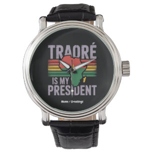 Traore är min president Burkina Faso Show Pride Armbandsur