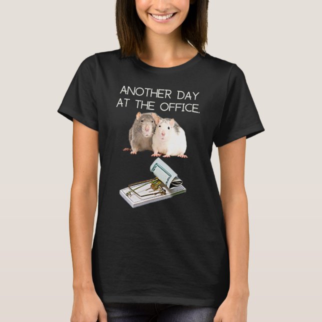 Trap Office Humor Rat Money Employee Race Manager  T Shirt (Framsida)