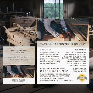 Träpaneler, Carpentry, Carpenter Visitkort