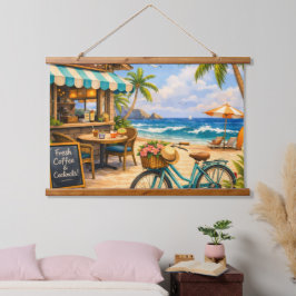 Träpanelerad strandcafé Escape – Väggtapet