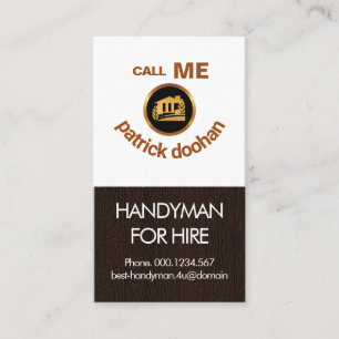 Träpanelsmjölkande Handyman-Ansikte-bärare Visitkort