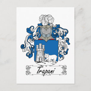 Trapani Family Crest Vykort