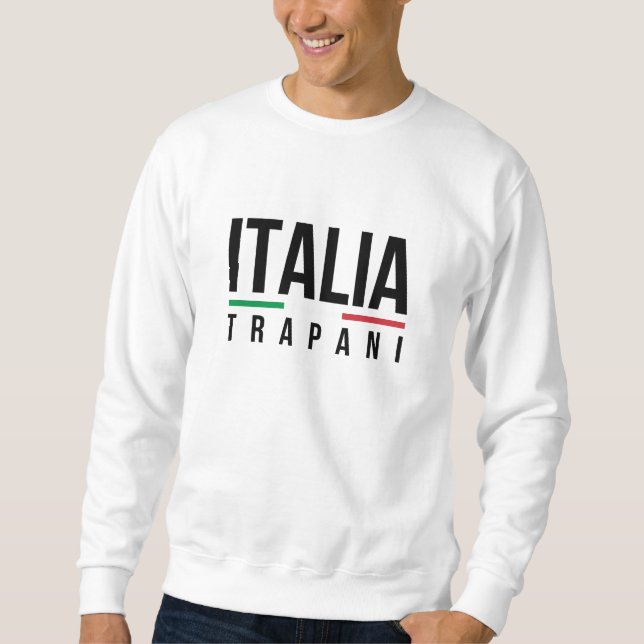 Trapani Italia Lång Ärmad Tröja (Framsida)