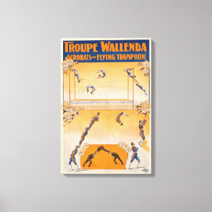 Trapeze, Acrobats och Flies Trampolin Canvastryck